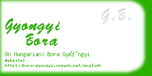 gyongyi bora business card